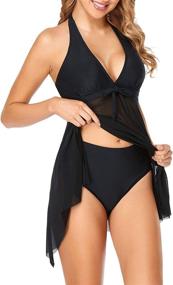 img 2 attached to 👙 Holipick Tankini Swimdress: Women's Bathing Suit for Pool or Beach, Available at Swimsuits & Cover Ups