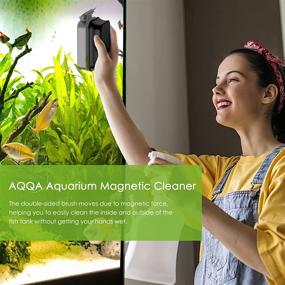 img 3 attached to 🐠 Highly Efficient Magnetic Aquarium Fish Tank Cleaner with Algae Scraper - Suitable for Freshwater and Saltwater Tanks