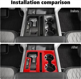 img 3 attached to Upgrade Your Ford F150 Interior With Voodonala'S Shifter Panel Cover - Red ABS Accent Piece For 2021+ Models