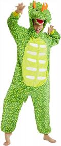 img 1 attached to Adult Triceratops Dinosaur Onesie Costume Pajamas For Men And Women - Cartoon One Piece Animal Halloween Christmas Cosplay By ABENCA