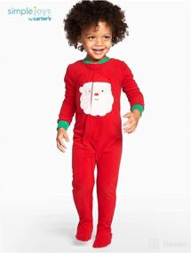 img 3 attached to 👶 Simple Joys by Carter's Unisex Toddlers and Babies' Holiday Fleece Footed Sleep and Play - Pack of 2: Cozy and Festive Baby Outfits for Winter