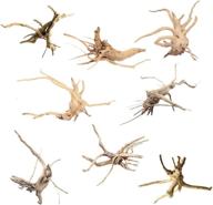 🐠 enhance your fish tank with kathson assorted driftwood ornaments - 8 pcs natural wood decoration логотип