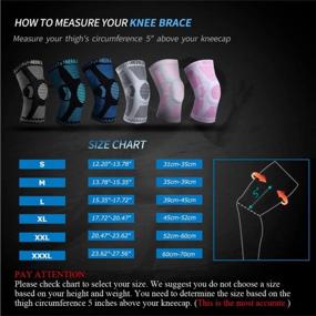 img 3 attached to Neenca Professional Knee Brace Compression Sleeve With Patella Gel Pad & Side Stabilizers For Pain Relief, Running, Workout, Arthritis Joint Recovery Support Bandage