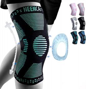 img 4 attached to Neenca Professional Knee Brace Compression Sleeve With Patella Gel Pad & Side Stabilizers For Pain Relief, Running, Workout, Arthritis Joint Recovery Support Bandage