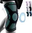 neenca professional knee brace compression sleeve with patella gel pad & side stabilizers for pain relief, running, workout, arthritis joint recovery support bandage logo