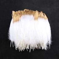 sowder natural goose feathers clothing accessories pack of 50 (gold dipped white) logo