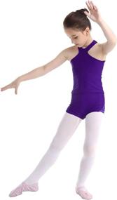 img 1 attached to Inlzdz Sleeveless Gymnastics Dancewear Turtleneck for Active Girls: Comfortable and Stylish Clothing