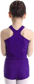 img 2 attached to Inlzdz Sleeveless Gymnastics Dancewear Turtleneck for Active Girls: Comfortable and Stylish Clothing