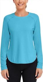 img 4 attached to WANAYOU Women's Long Sleeve Workout Shirts: Stay Cool and Dry in this Side Split Athletic Tee for Sports, Yoga, and Running