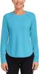 wanayou women's long sleeve workout shirts: stay cool and dry in this side split athletic tee for sports, yoga, and running logo