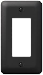 img 3 attached to Black Amerelle Devon Single Rocker Steel Wallplate - Perfect For Home Decor!