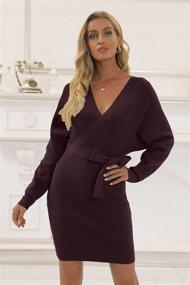 img 3 attached to Kapoohott Sweater Backless Cocktail Pullover Women's Clothing : Dresses