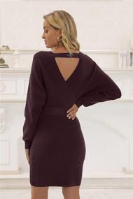 img 1 attached to Kapoohott Sweater Backless Cocktail Pullover Women's Clothing : Dresses