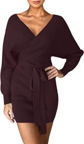 img 4 attached to Kapoohott Sweater Backless Cocktail Pullover Women's Clothing : Dresses