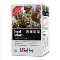 🐠 enhance your aquarium's beauty: red sea fish pharm are22040 4-pack coral colors abcd supplements, 100ml logo