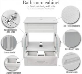 img 2 attached to 24" Puluomis Modern Bathroom Vanity W/ Vessel Sink, Faucet & Mirror