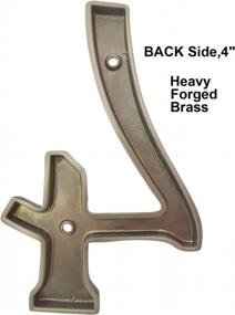 img 2 attached to QCAA Traditional Forged Brass House Number 7, 4", Brushed Satin Nickel, 1 Pack