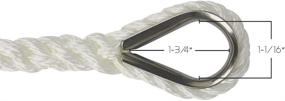 img 1 attached to 🛥️ Extreme Max 3006.2297 BoatTector Twisted Nylon Anchor Line - 3/8" x 200', White - High Quality Marine Rope for Secure Boat Docking
