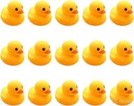 🛁 ahua bath duck toys 15pcs - mini rubber ducks for toddlers - squeaky and floating ducks baby shower toy - boys & girls 3+ months - size: 2.2’’ logo