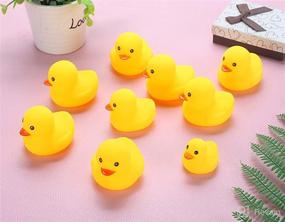 img 2 attached to 🛁 AHUA Bath Duck Toys 15PCS - Mini Rubber Ducks for Toddlers - Squeaky and Floating Ducks Baby Shower Toy - Boys & Girls 3+ Months - Size: 2.2’’