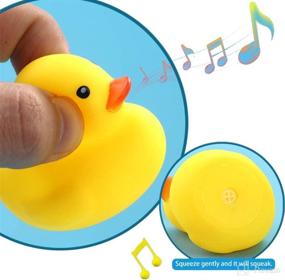 img 1 attached to 🛁 AHUA Bath Duck Toys 15PCS - Mini Rubber Ducks for Toddlers - Squeaky and Floating Ducks Baby Shower Toy - Boys & Girls 3+ Months - Size: 2.2’’