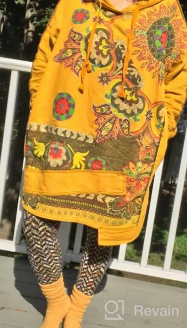 img 1 attached to Stylish & Comfortable: Women'S Ethnic Floral Hoodies With Pockets - YESNO JCJ Collection review by Hunter Feerey