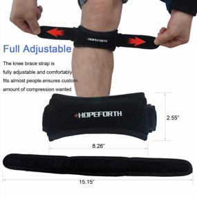 img 2 attached to Adjustable Knee Strap 2 Pack For Pain Relief And Support During Sports And Activities Like Soccer, Basketball, Volleyball, Running, Hiking, Tennis, Tendonitis, And Squats - HOPEFORTH Patella Brace