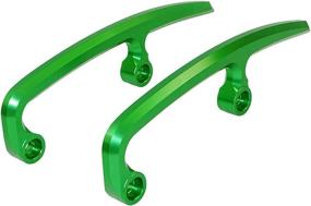 img 1 attached to HTTH Practical Rear Grab Bars Seat Passenger Motorcycle CNC Aluminum Rail Handle Armrest Arm Rests For Kawasaki Z650 2017 2018 (Green)