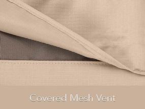 img 2 attached to Heavy-Duty Polyester Armless Sectional Chair Cover By Covermates - Weather Resistant, Drawcord Hem, Seating And Chair Covers - Ripstop Tan