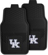 🚗 enhance your ride with fanmats 8784 kentucky wildcats 2-piece heavy duty vinyl car mat set: ultimate front row floor mats offering all-weather protection & universal fit! логотип