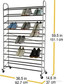 img 1 attached to 👟 Optimize Your Shoe Storage with the Amazon Basics 50-Pair Shoe Rack Organizer