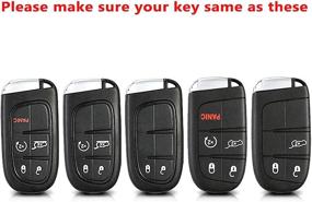 img 3 attached to 🔑 Xotic Tech Blue Soft TPU Key Fob Shell Skin Cover with Keychain | Compatible with Chrysler 200 300, Dodge Charger Challenger Dart Durango Journey, Jeep Grand Cherokee Renegade | Smart Keyless Entry Key