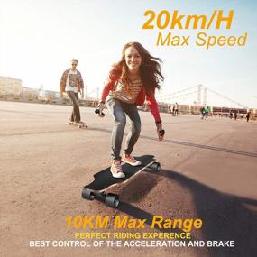 img 3 attached to Get The Thrilling Riding Experience With Electric Skateboard Youth Electric Longboard - 12 MPH Top Speed, 10 KM Range & Wireless Remote Control! (US Stock)