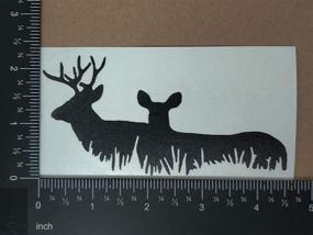 img 1 attached to 🦌 Deer Buck Hunting Silhouette Decals 4 Pack: Buck Black, Small - Ideal for Hunters!