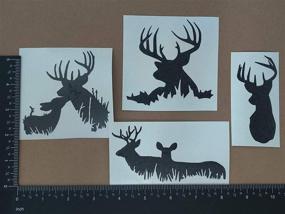 img 3 attached to 🦌 Deer Buck Hunting Silhouette Decals 4 Pack: Buck Black, Small - Ideal for Hunters!