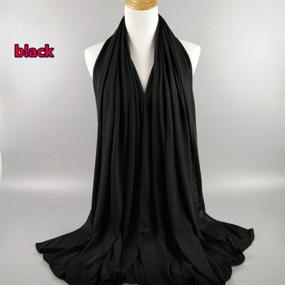 img 3 attached to Оставайтесь удобными и стильными с Harewom черным джерси повязкой для волос для женщин