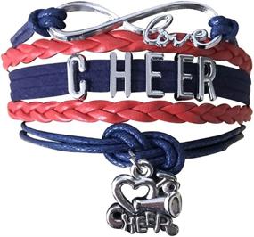 img 3 attached to Bracelet Infinity Adjustable Cheerleading Cheerleader Girls' Jewelry - Bracelets