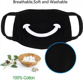 img 3 attached to Aniwon Mouth Mask 4 Pack For Men And Women - Kpop Style EXO Anti-Dust Face Masks Made Of Cotton (Combination 1)