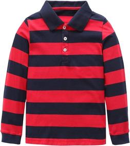 img 4 attached to 👕 Mardonskey Sleeve Shirts: Stylish Striped T-Shirts for Boys' Clothing - Tops, Tees & Shirts Collection