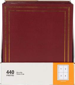 img 3 attached to Burgundy Red Traditional Photo Albums With Set Of 4, Hold 440 4X6 Photos - DesignOvation