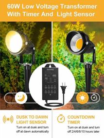img 3 attached to ETL Listed ZUCKEO 60W Outdoor Low Voltage Transformer W/ Timer & Photocell Sensor For LED Landscape Lights Spotlight