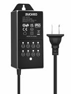 etl listed zuckeo 60w outdoor low voltage transformer w/ timer & photocell sensor for led landscape lights spotlight logo