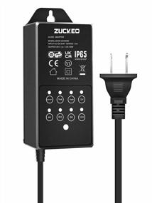 img 4 attached to Включенный в список ETL ZUCKEO 60 Вт наружный низковольтный трансформатор с таймером и датчиком фотоэлемента для светодиодных ландшафтных светильников Spotlight