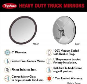 img 2 attached to Eliminate Blind Spots On The Road: Topline Products 6" Stainless Steel Round Convex Mirror For Heavy Duty Trucks, Semis, And Trailers