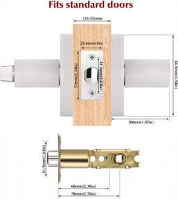 img 2 attached to Homdiy Privacy Door Handle Brushed Nickel Closet Door Lever Heavy Duty Door Handle With Lock Door Knobs Interior For Bedroom&Bathroom Entry Door Handle Without Lock And Key 2Pack