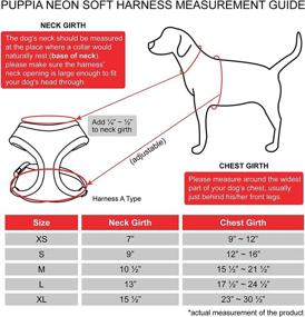 img 1 attached to 🟠 Neon Orange Puppia Soft Harness A - M: Enhanced Mesh Over-The-Head Soft Dog Harness