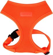 🟠 neon orange puppia soft harness a - m: enhanced mesh over-the-head soft dog harness logo