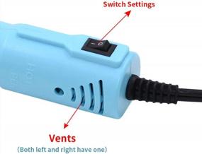 img 1 attached to Mofa Heat Gun,Mini Hot Air Gun Tools Shrink Pen With Stand For DIY Embossing And Drying Paint Multi-Purpose Electric Heating Nozzle 150W 110V (Blue)