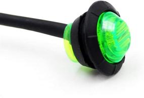 img 3 attached to 🚚 Enhance Visibility with Purishion 10x 3/4" Round LED Clearence Lights for Trucks, Cars, Trailers, Vans, Caravans, Boats - Green (12V)