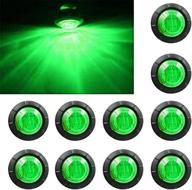 🚚 enhance visibility with purishion 10x 3/4" round led clearence lights for trucks, cars, trailers, vans, caravans, boats - green (12v) логотип